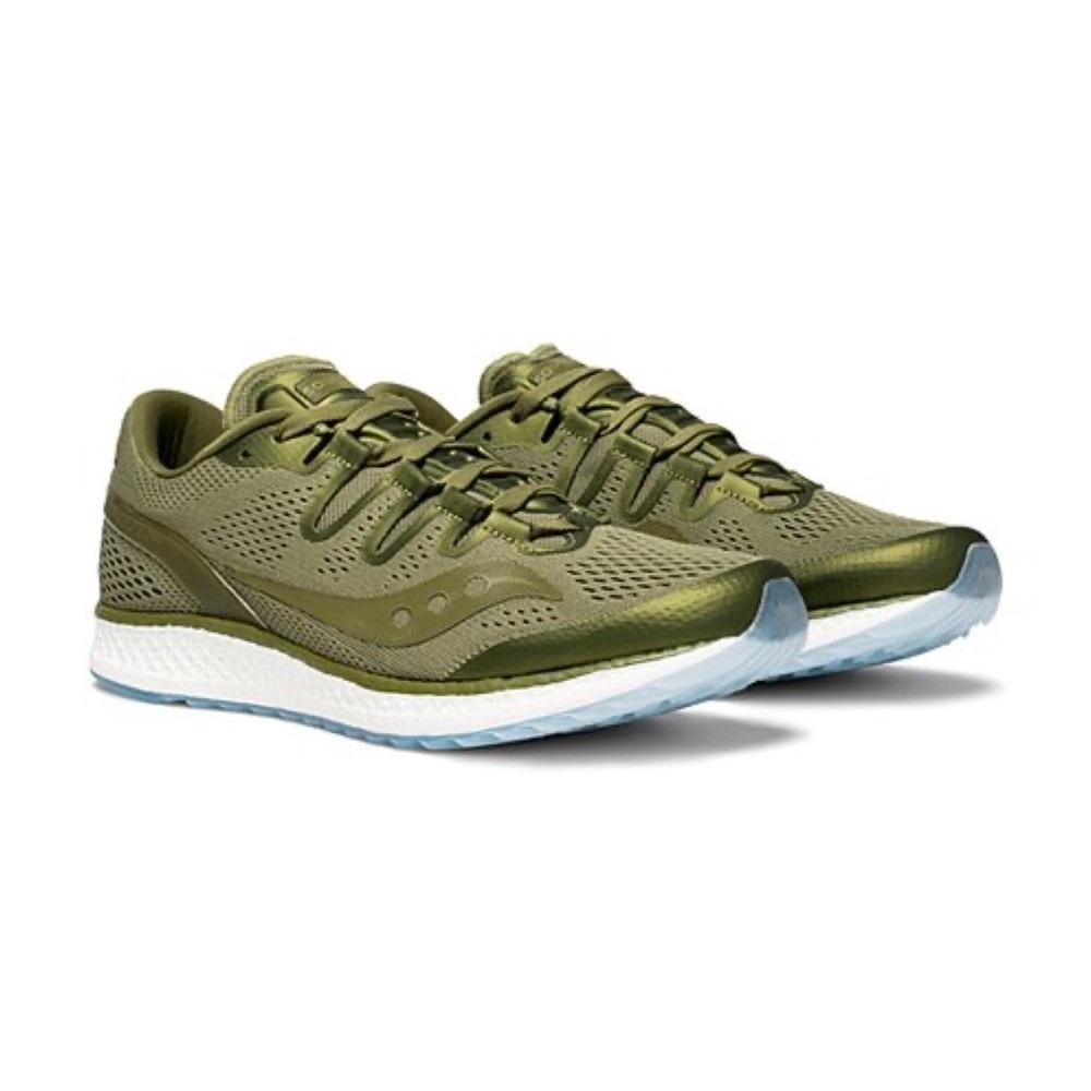 Mens Size 15 Saucony Freedom ISO Olive Running Shoes Sneakers S20355-53 NEW